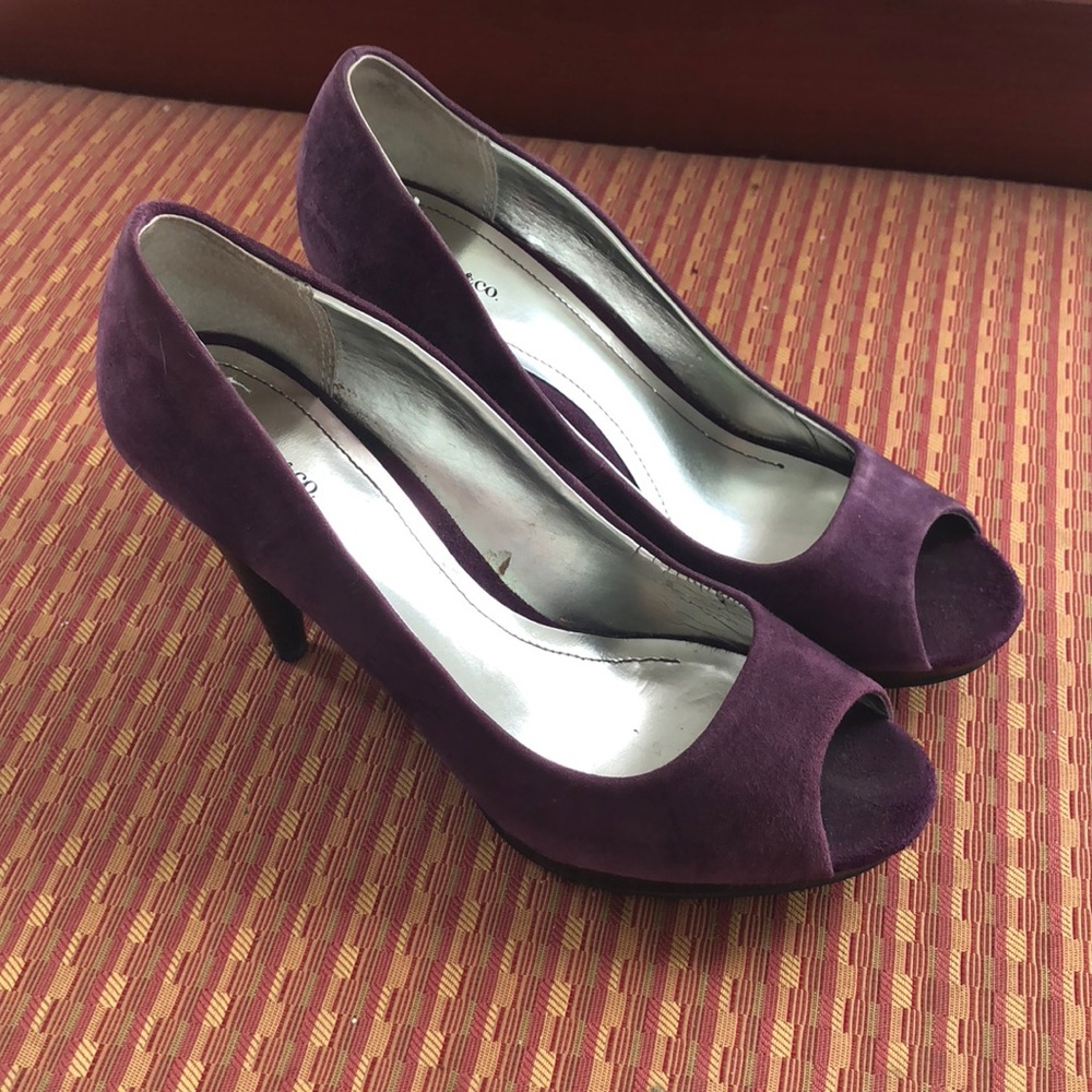 Purple Platform Peeptoes